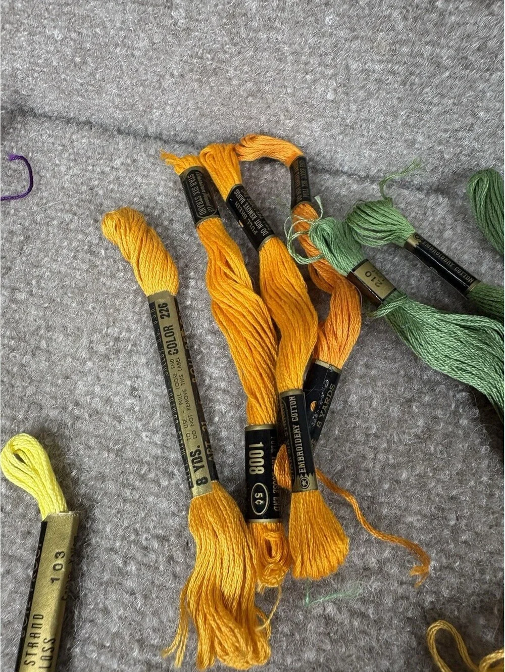Lot Of Mixed Embroidery Floss Vintage DMC Lily J&P Coats Craft Thread 70+ skeins